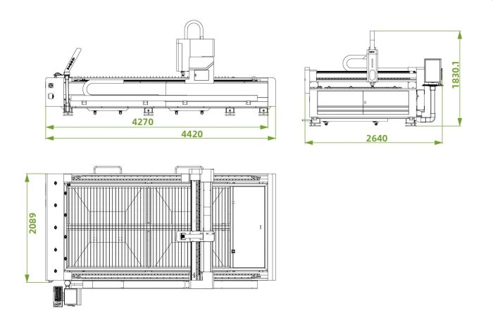 150X300 3KW Fiber Metal Lazer Kesim Makinası - Görsel 5